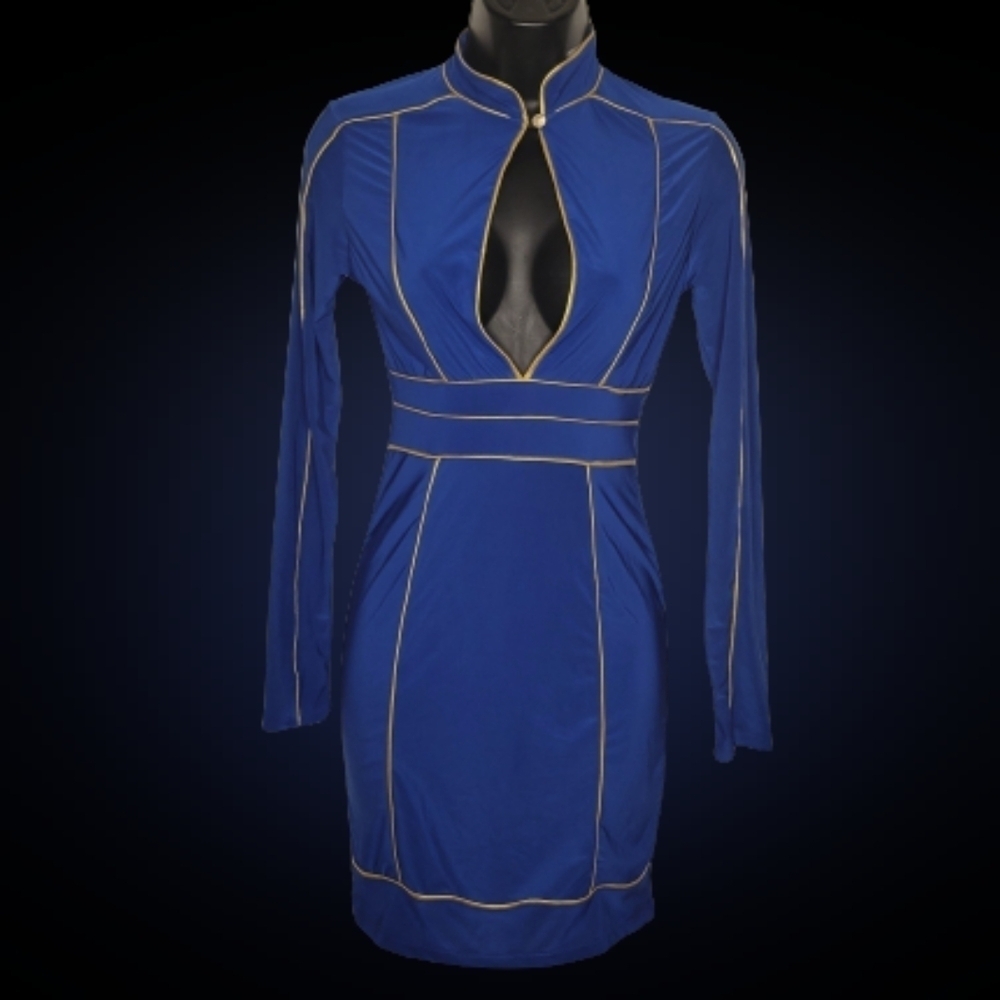 Royal Blue & Gold Dress